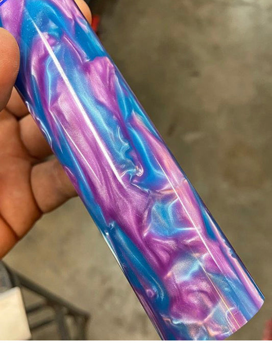 Grips in “cotton candy” pearl