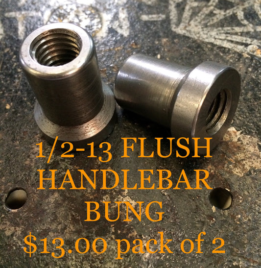 Flush Handlebar bungs for 1” Mild Steel